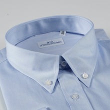 Carica l&#39;immagine nel visualizzatore di Gallery, Camicia azzurra regular collo button down con taschino 4039
