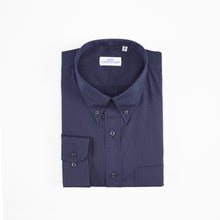 Carica l&#39;immagine nel visualizzatore di Gallery, Camicia blu regular collo button down con taschino 4041
