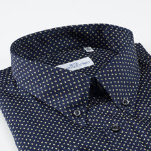 Carica l&#39;immagine nel visualizzatore di Gallery, Camicia blu regular collo bottondown con taschino 4042
