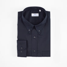 Carica l&#39;immagine nel visualizzatore di Gallery, Camicia blu regular collo button down con taschino 4044
