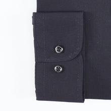 Carica l&#39;immagine nel visualizzatore di Gallery, Camicia nera regular collo bottondown con taschino 4045
