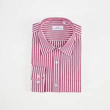 Carica l&#39;immagine nel visualizzatore di Gallery, Camicia bordeaux regular collo classico con taschino 4052
