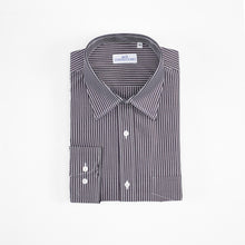 Carica l&#39;immagine nel visualizzatore di Gallery, Camicia nera regular collo classico con taschino 4053
