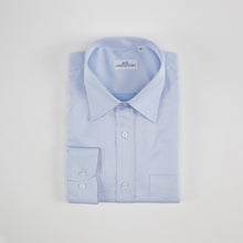 Carica l&#39;immagine nel visualizzatore di Gallery, Camicia bluette regular collo classico con taschino 4054

