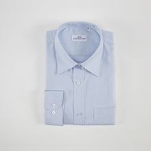 Carica l&#39;immagine nel visualizzatore di Gallery, Camicia azzurra regular collo classico con taschino 4057
