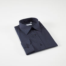 Carica l&#39;immagine nel visualizzatore di Gallery, Camicia blu regular collo classico con taschino 4059
