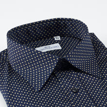 Carica l&#39;immagine nel visualizzatore di Gallery, Camicia blu regular collo classico con taschino 4059
