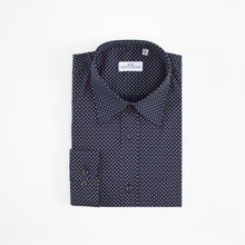 Carica l&#39;immagine nel visualizzatore di Gallery, Camicia blu regular collo classico con taschino 4059
