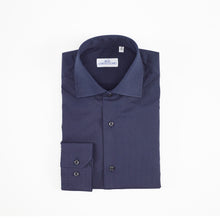 Carica l&#39;immagine nel visualizzatore di Gallery, Camicia blu slim collo francese senza taschino 4070
