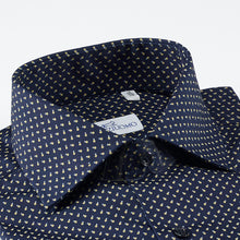 Carica l&#39;immagine nel visualizzatore di Gallery, Camicia blu slim collo francese senza taschino 4072
