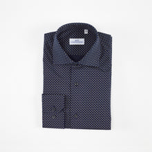 Carica l&#39;immagine nel visualizzatore di Gallery, Camicia blu slim collo francese senza taschino 4072
