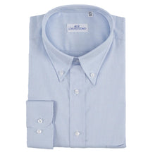 Carica l&#39;immagine nel visualizzatore di Gallery, Camicia azzurra slim collo bottondown senza taschino 4077
