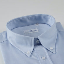 Carica l&#39;immagine nel visualizzatore di Gallery, Camicia azzurra slim collo bottondown senza taschino 4077
