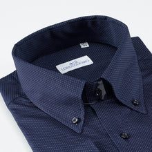 Carica l&#39;immagine nel visualizzatore di Gallery, Camicia blu slim collo bottondown senza taschino 4081
